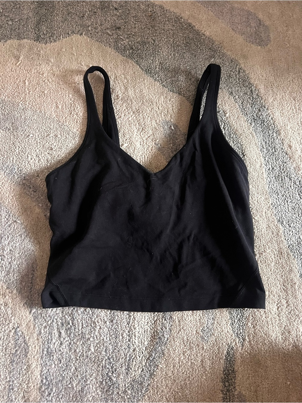lululemon athletica Black Crop Tank Top